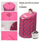 Portable Modern Full Body Electric Steam Sauna Tent with Transom Windows Foldable Home Spa Detox Relaxation Personal Wellness