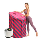 Portable Modern Full Body Electric Steam Sauna Tent with Transom Windows Foldable Home Spa Detox Relaxation Personal Wellness