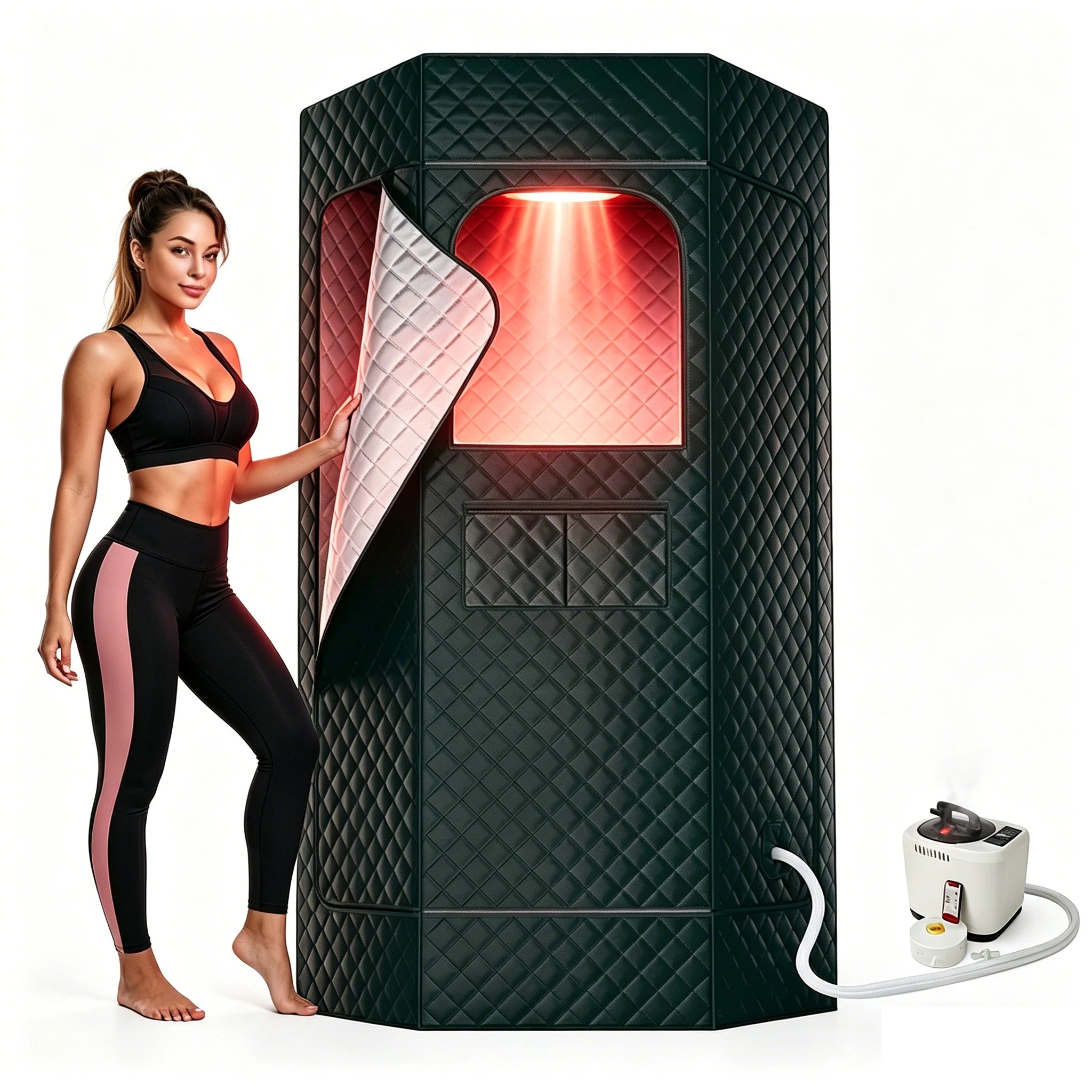 Jialikang Electric Modern Home Infrared Indoor Sauna 3-Liter Portable Smart Remote Control Acrylic Detox Wellness Personal SPA