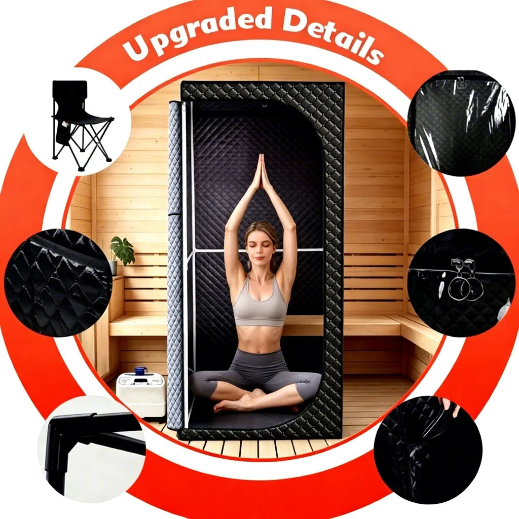 Jialikang Modern Electric Home Relaxation Steam Sauna Box 3L Steamer Portable Foldable Far-infrared Sauna Tent Indoor Spa