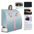 Source Factory Electric Acrylic Foldable Convenient Sauna Tent Custom Styles 2L High Temperature Steam Sauna Indoor Computer