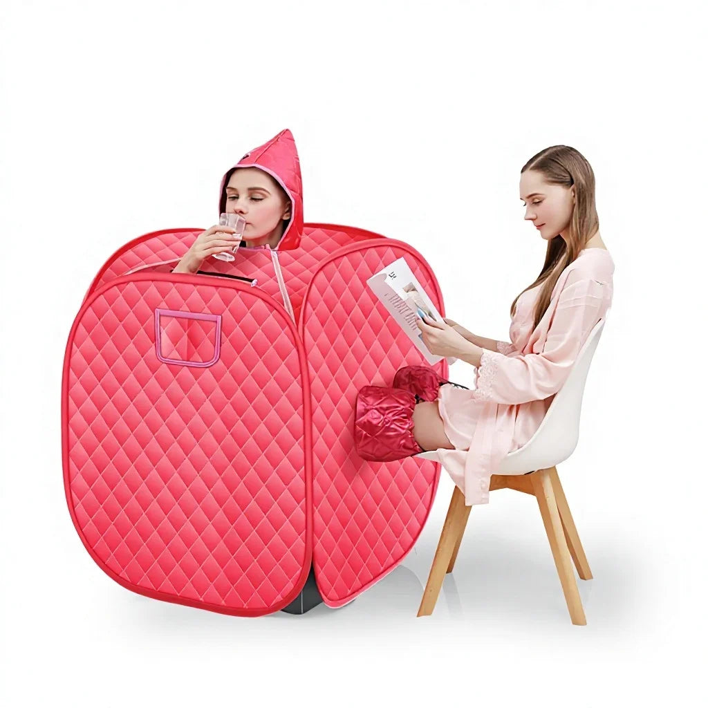 AI-Powered 2-Person Outdoor Steam Sauna, Waterproof High-Temp Portable Spa Tent for Garden & Home
