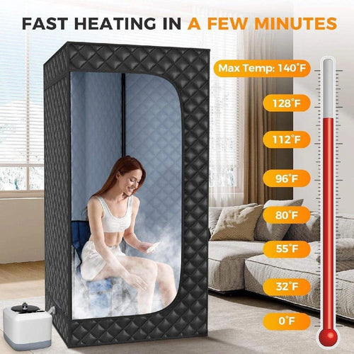 AI-Powered 3L Steampod Sauna Room, Portable Wet Steam Spa with Smart Computer Control Panel for Home Gym