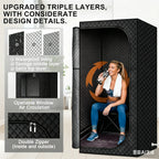 AI-Powered 3L Steampod Sauna Room, Portable Wet Steam Spa with Smart Computer Control Panel for Home Gym