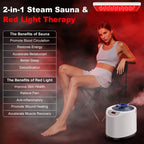 Red Light Therapy & Ultra-Low EMF Infrared Sauna, 4L Waterproof Outdoor Portable Spa for Wellness
