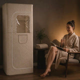 JK0501 Portable Steam Sauna – 1 Person Home Sauna Tent with Steamer (Cream) image 7
